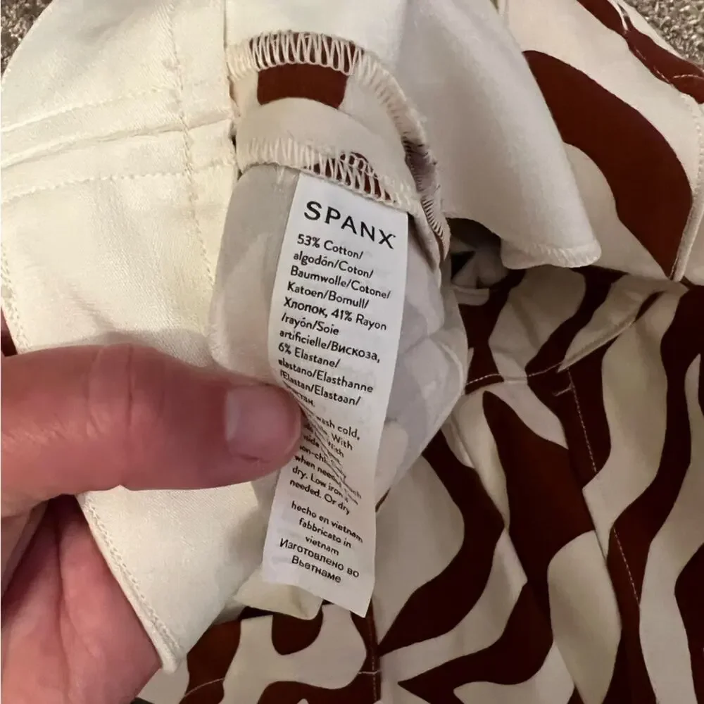 NWT Spanx On-the-Go Printed Ankle Slim Straight Pant - Picture 10 of 10